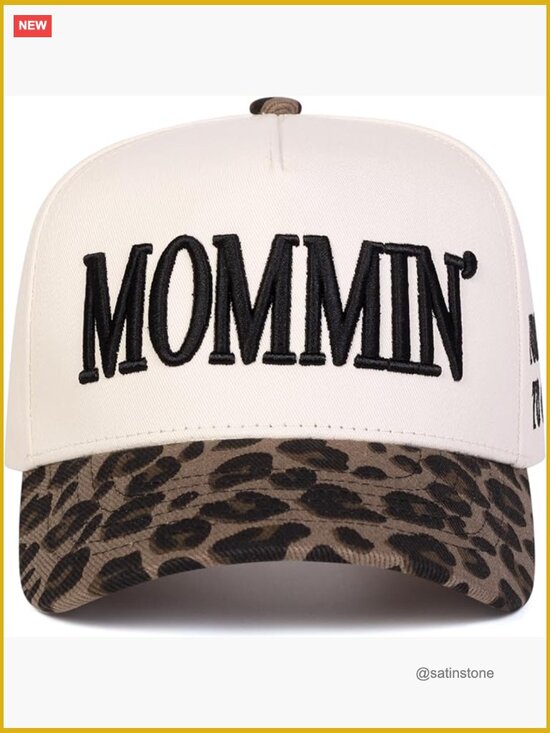 Trucker Hat with Mommin Embroidery Adult Adjustable Cotton Baseball Cap